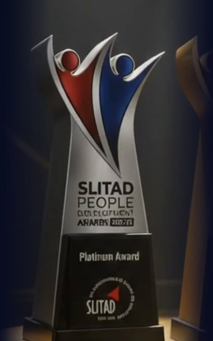 The Platinum award trophy